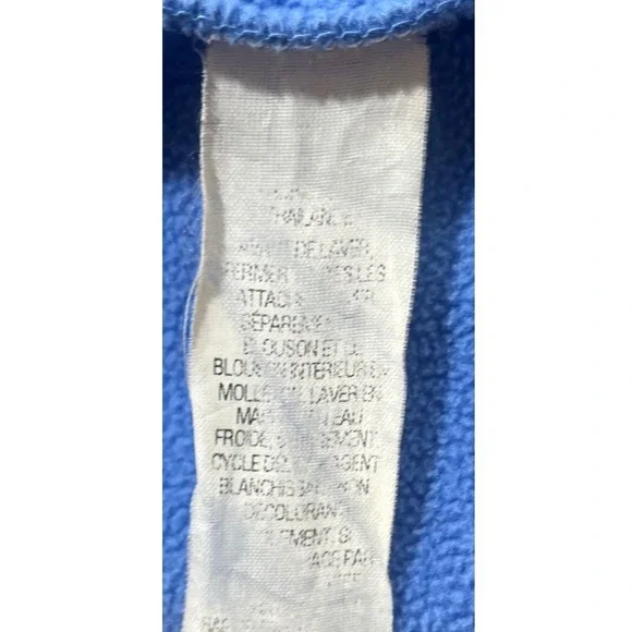 LL Bean Blue Full Zip Removable Sherpa Lining All Weather Hood Jacket Large Men - Picture 12 of 12